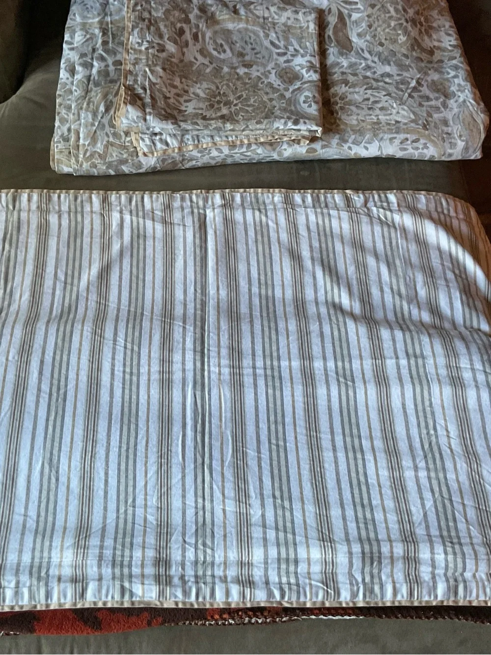 Ralph Lauren Naomi Tan Paisley KING Duvet Cover Set 3 Pieces